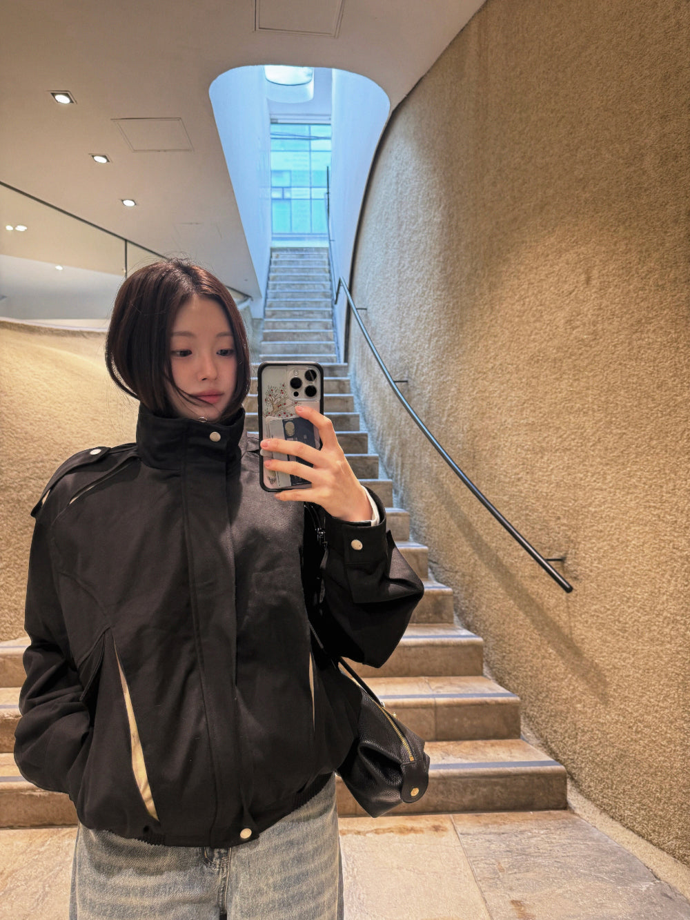 Premium High-Neck Utility Jacket | Minimalist Structured Fit