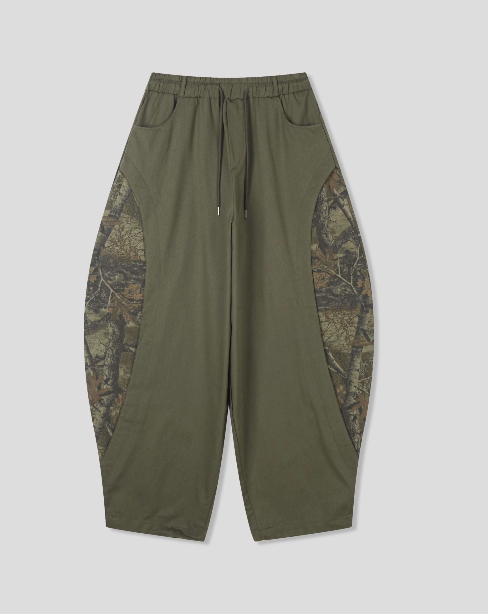 Ballon Relaxed Utility Pants with Camo Side Panels