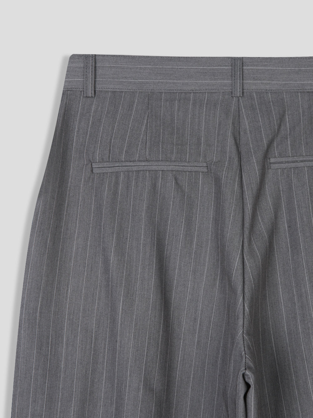 Mac ST Slacks Pinstripe Wide-Leg Pleated Trousers