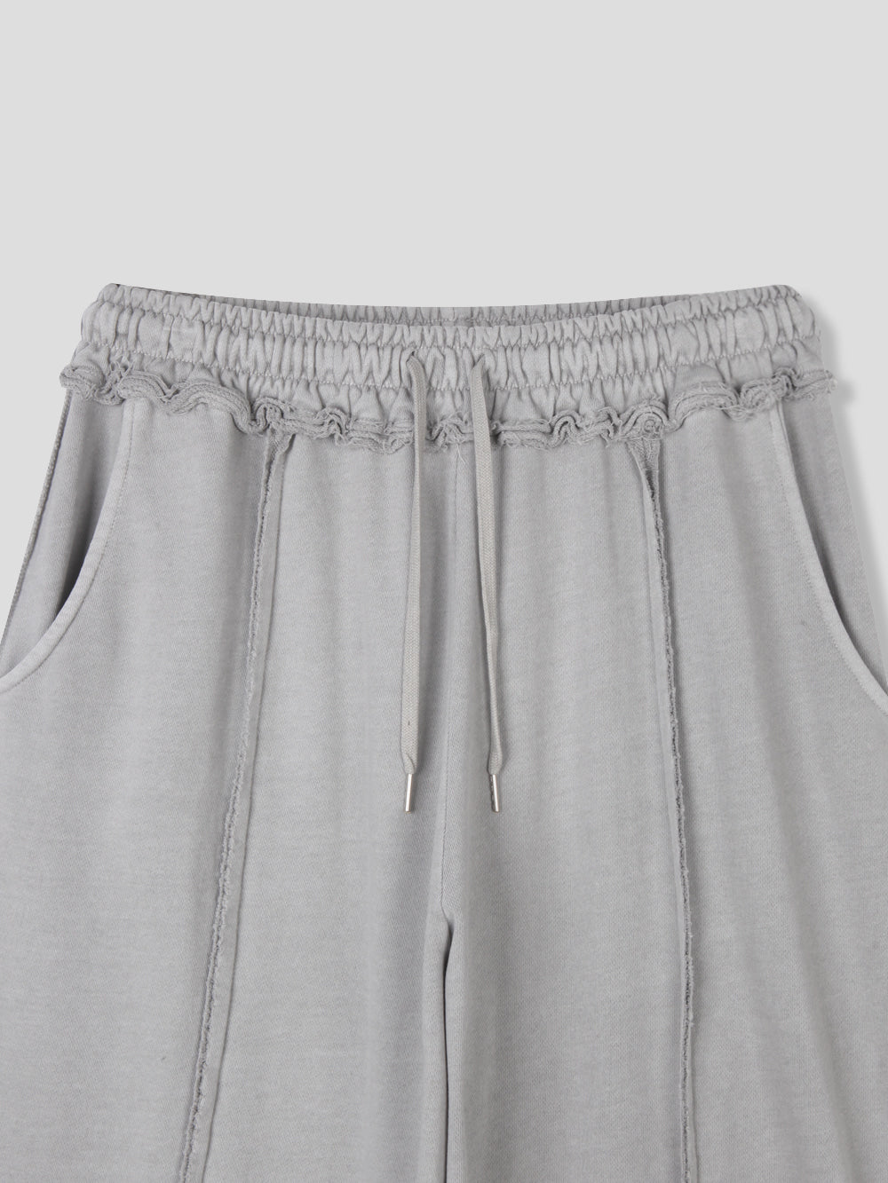 Raw Edge Wide-Leg Pigment Dyed Lounge Pants
