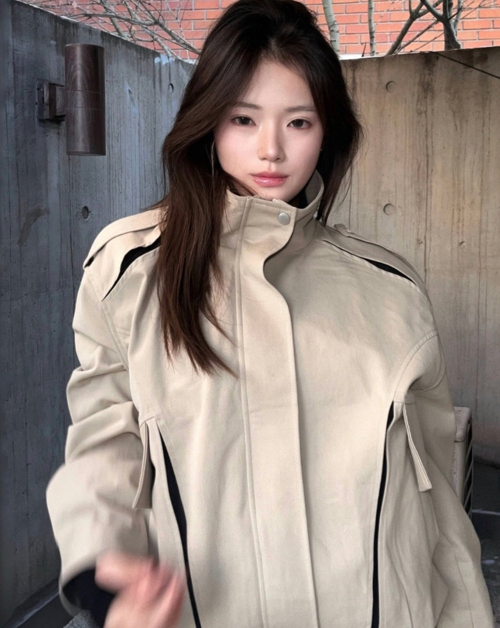 Premium High-Neck Utility Jacket | Minimalist Structured Fit