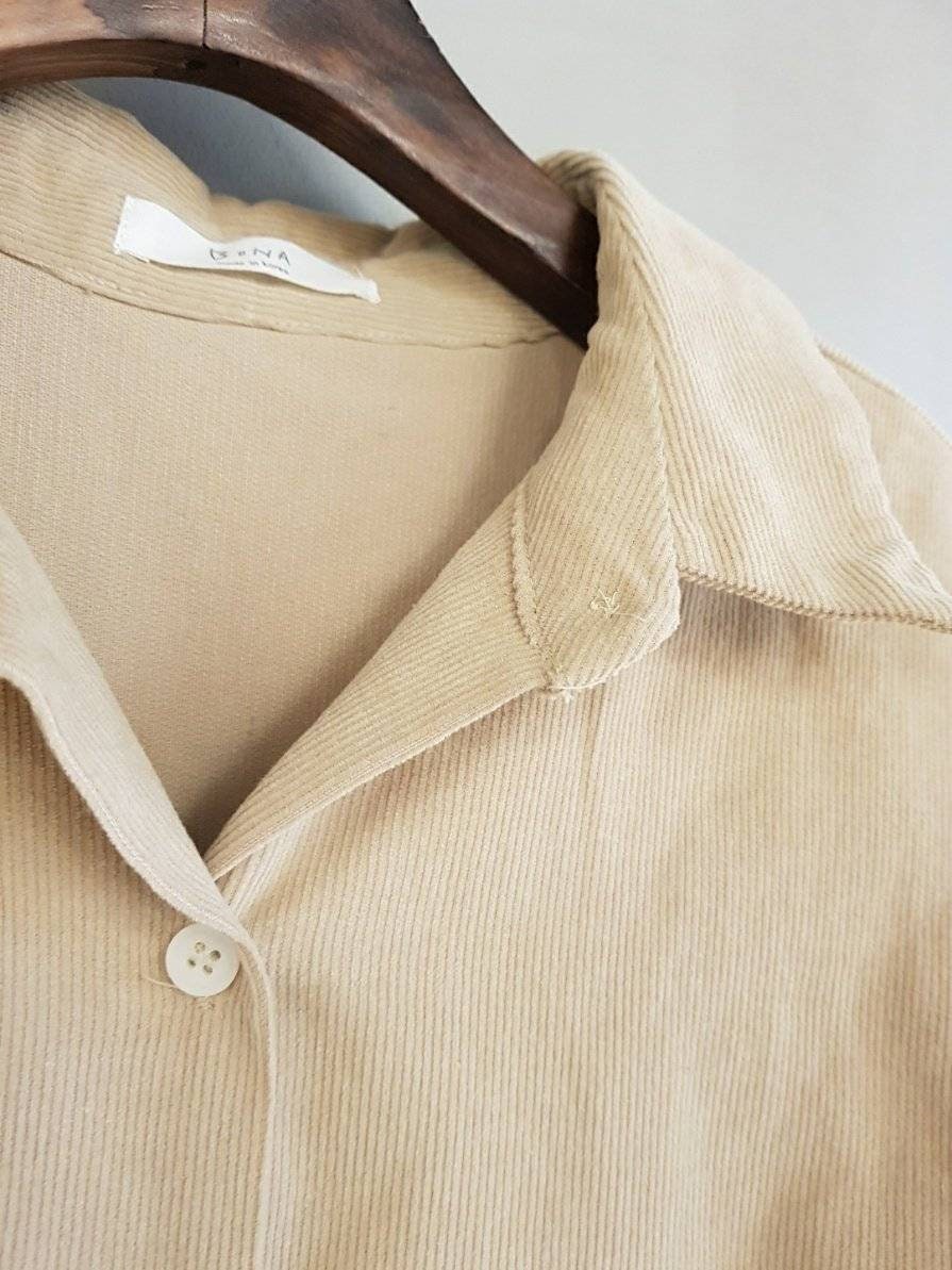Cotton Light and Fine Corduroy Shirts Dress Perfectly Loose fit