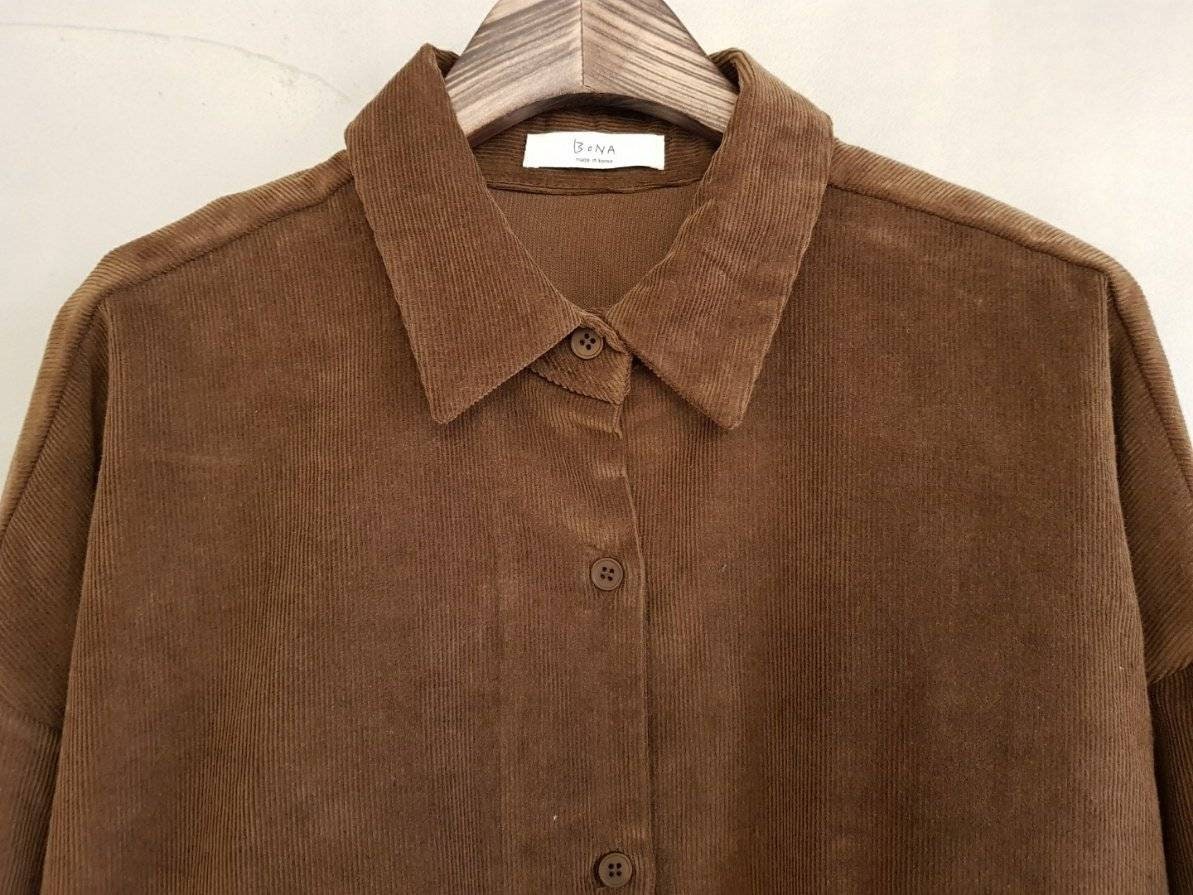 Cotton Light and Fine Corduroy Shirts Dress Perfectly Loose fit