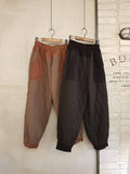 High Rise Quilted Padding Aladdin Pants Baggy Rustic Style Loose fit