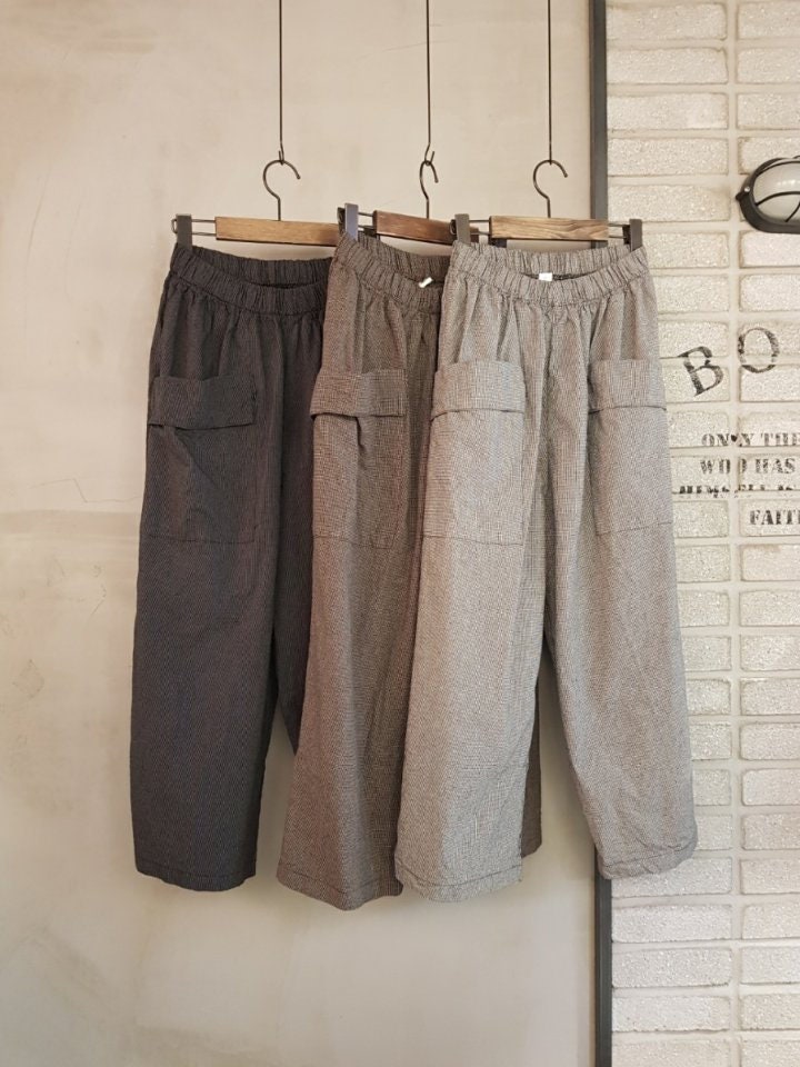 Linen Cotton Wide Leg Pants: Cropped Baggy Fit, Front Pockets, Summer Breeze