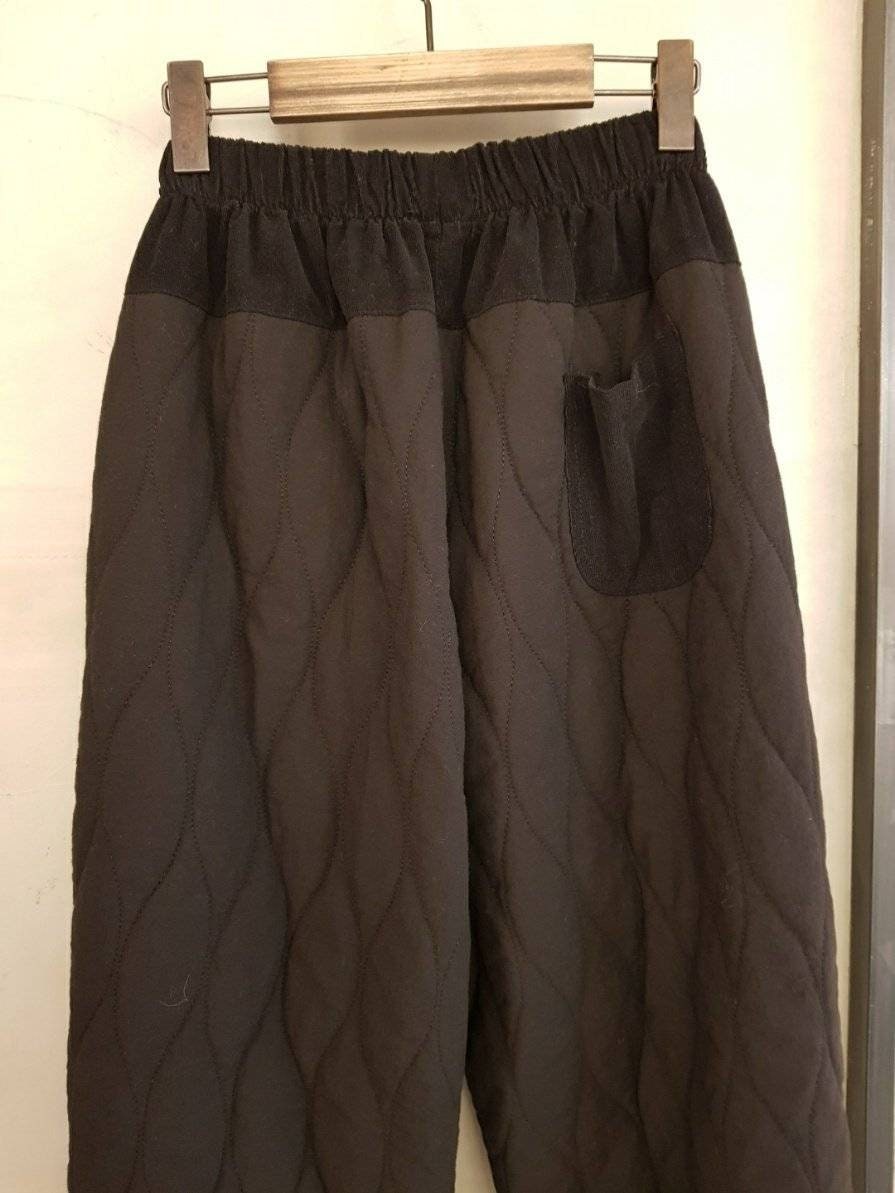 High Rise Quilted Padding Aladdin Pants Baggy Rustic Style Loose fit