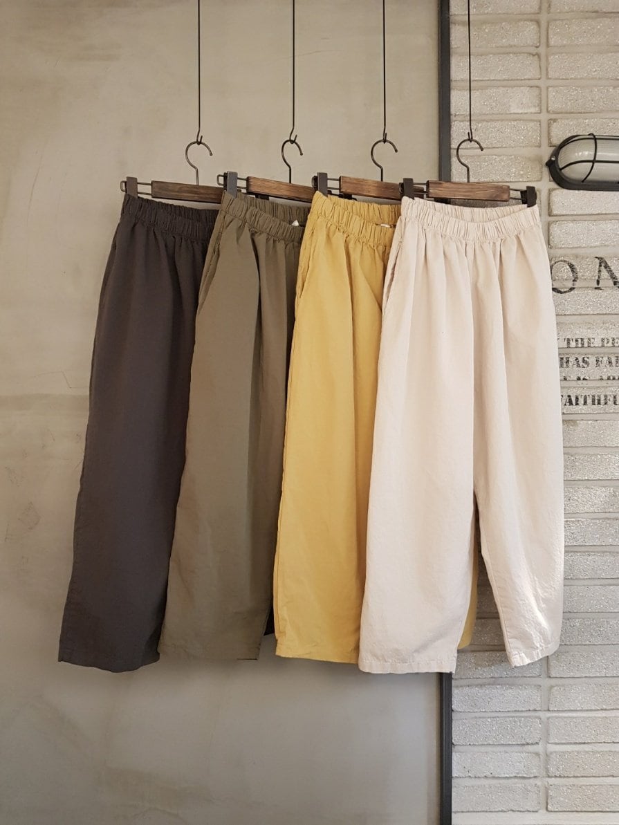 Milano 100% Cotton Baggy Cropped Pants *Gray only available.