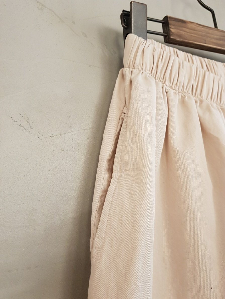 Milano 100% Cotton Baggy Cropped Pants *Gray only available.
