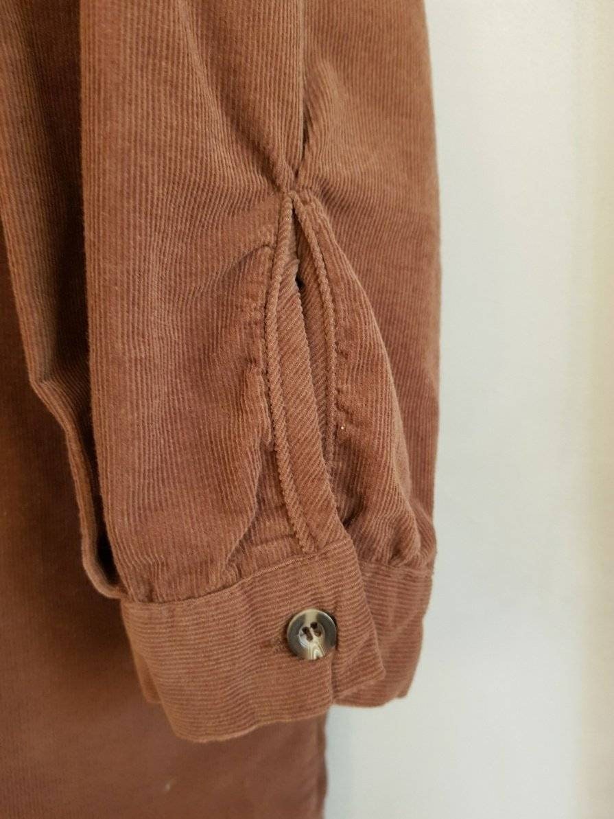Women's Fine Corduroy Long Dress, Loose fit