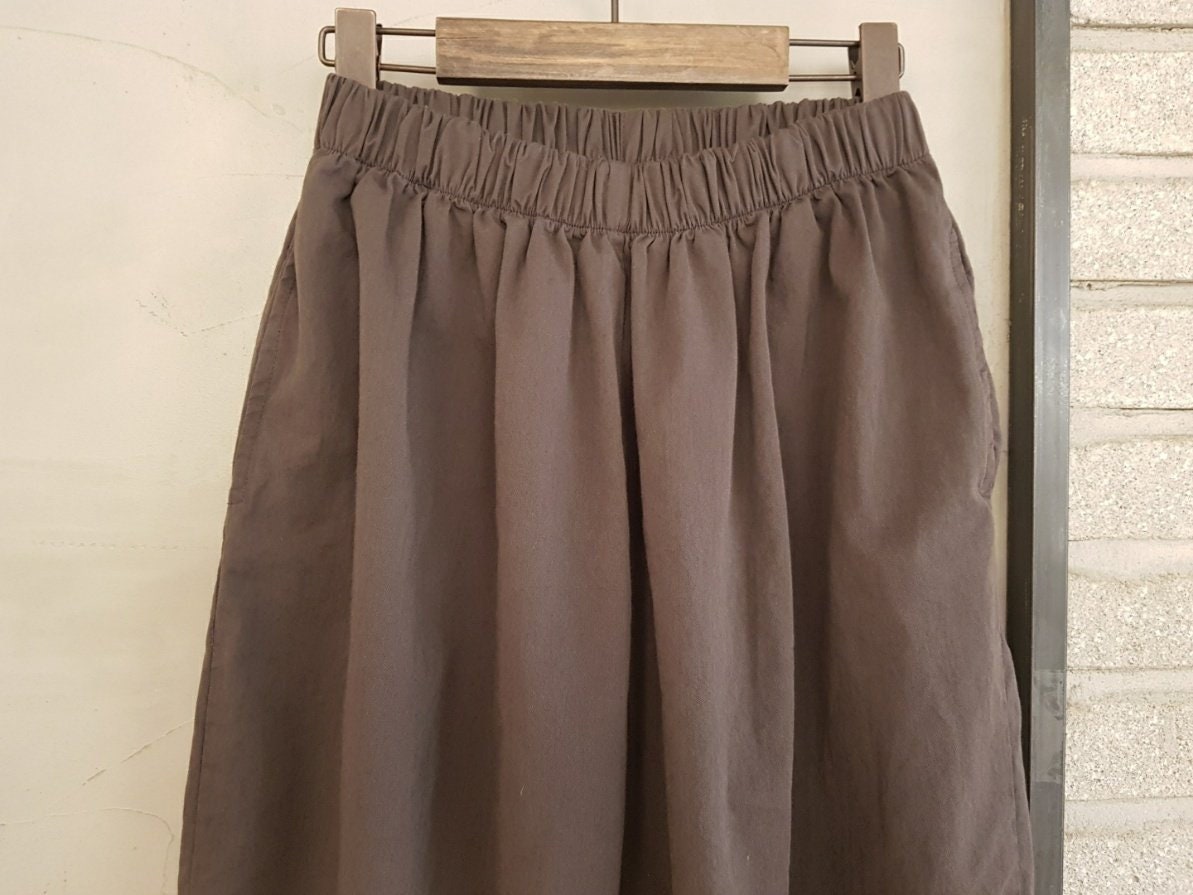 Milano 100% Cotton Baggy Cropped Pants *Gray only available.