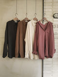 Loose Fit Open Button Collared Shirts Blouse