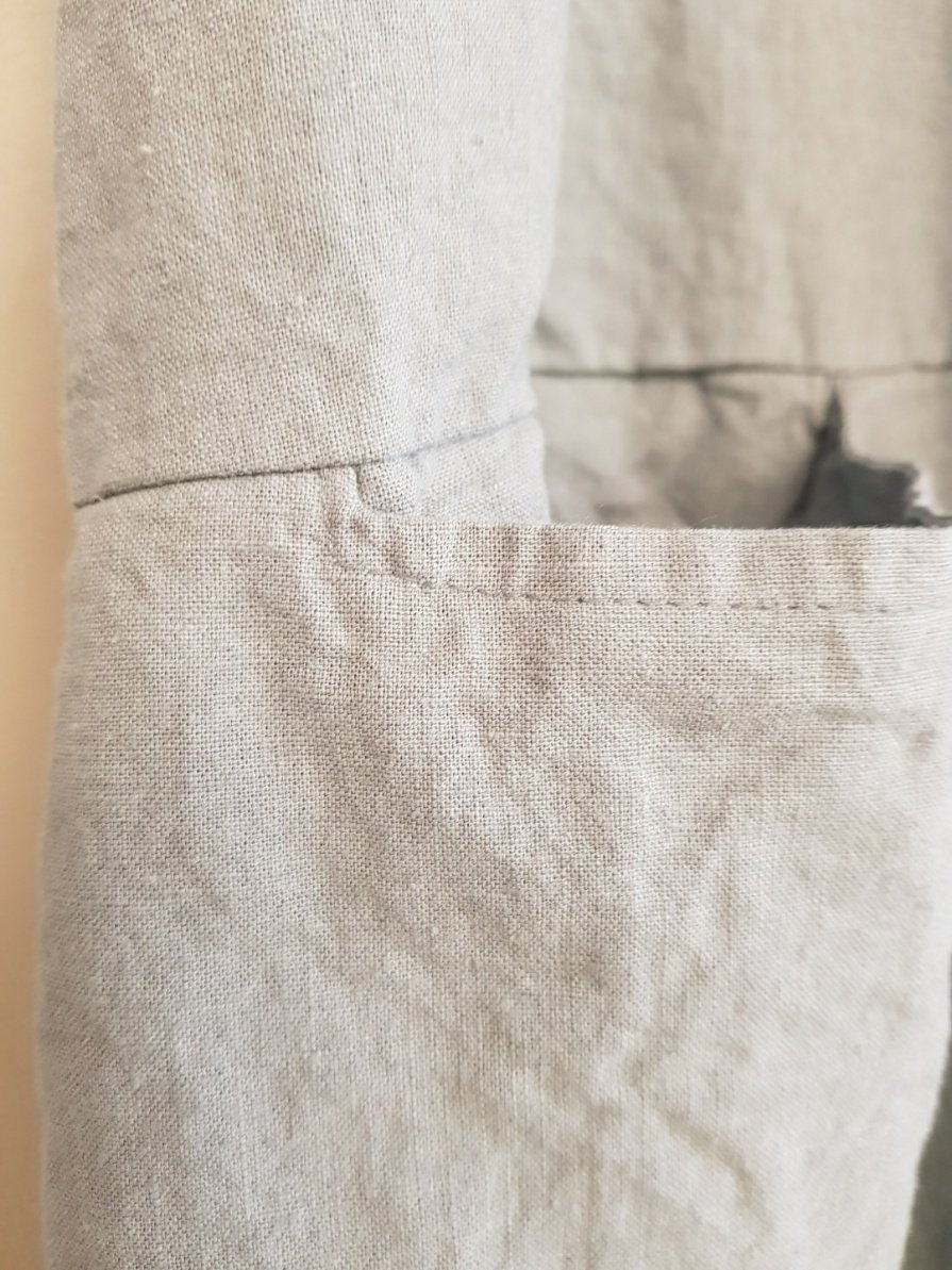 Women's Linen 100% Boat Neck Pocket Dress – Minimalist Loose Fit