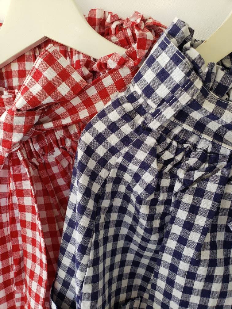 Women's Plaid A-Line Skirt, 100% Cotton, Made in S Korea