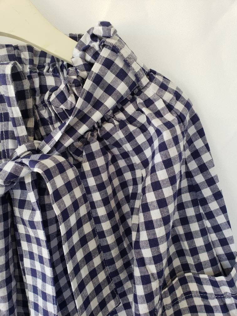 Women's Plaid A-Line Skirt, 100% Cotton, Made in S Korea