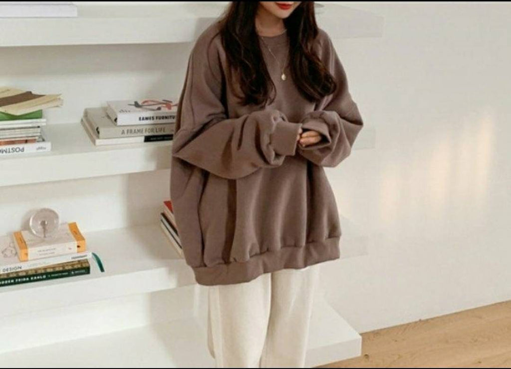 Overfit Thick Soft Cotton Fleece Sweatshirts