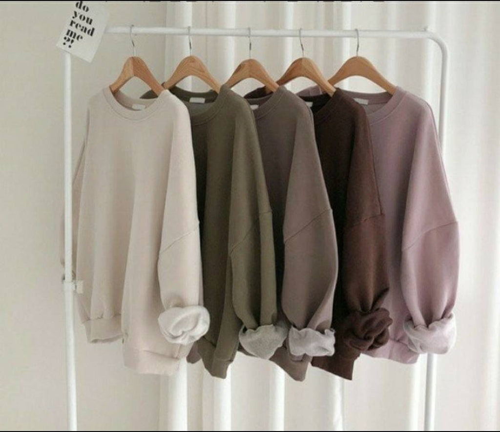 Overfit Thick Soft Cotton Fleece Sweatshirts