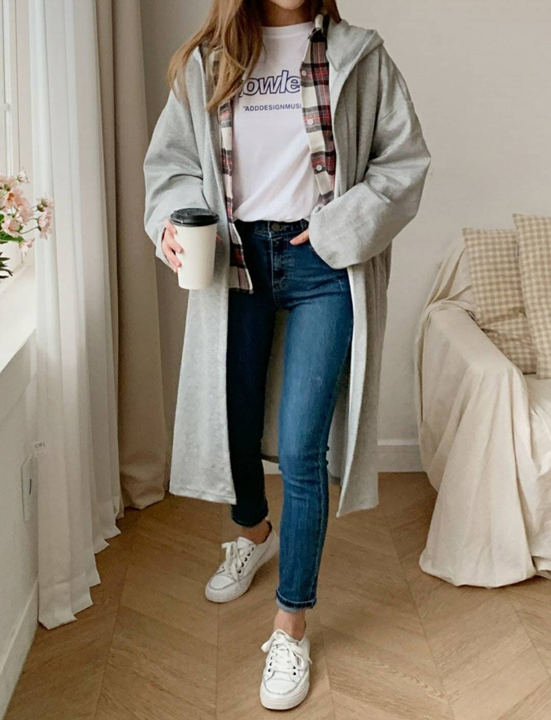 Robinhood Cotton Long Robe Hoodie Long for Spring and Fall