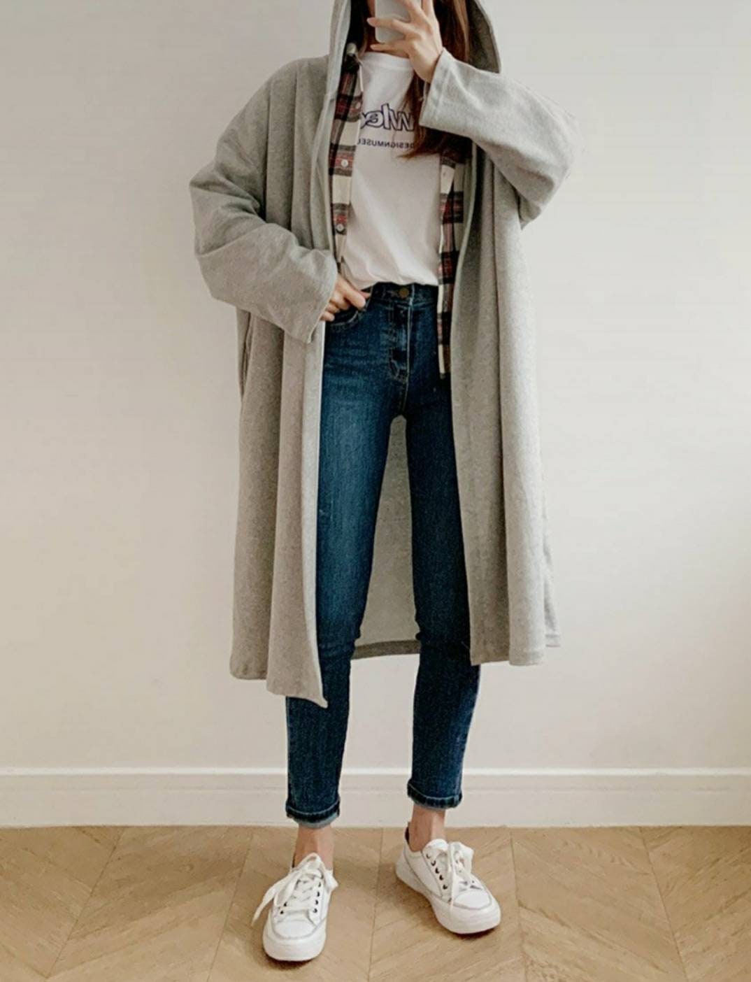Robinhood Cotton Long Robe Hoodie Long for Spring and Fall