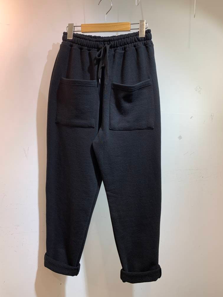 Women's Tapered Cotton Sweatpants with Front Big Pockets