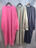 Oversized Long Sleeve Cotton Maxi Dress I Maternity Friendly One-Mile Wear