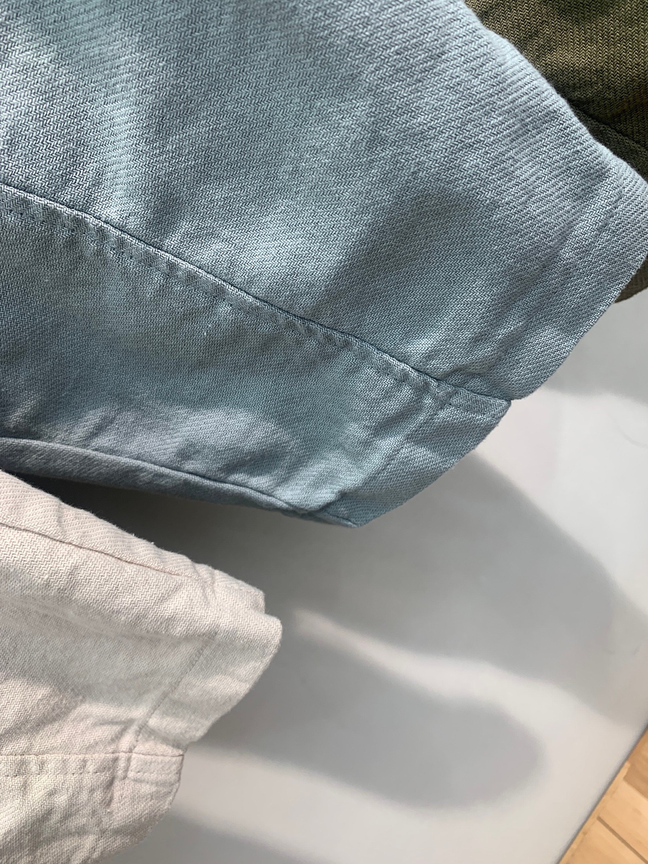 Relaxed Fit Thick Cotton Cropped Trousers | Minimalist Elastic Waist Pants