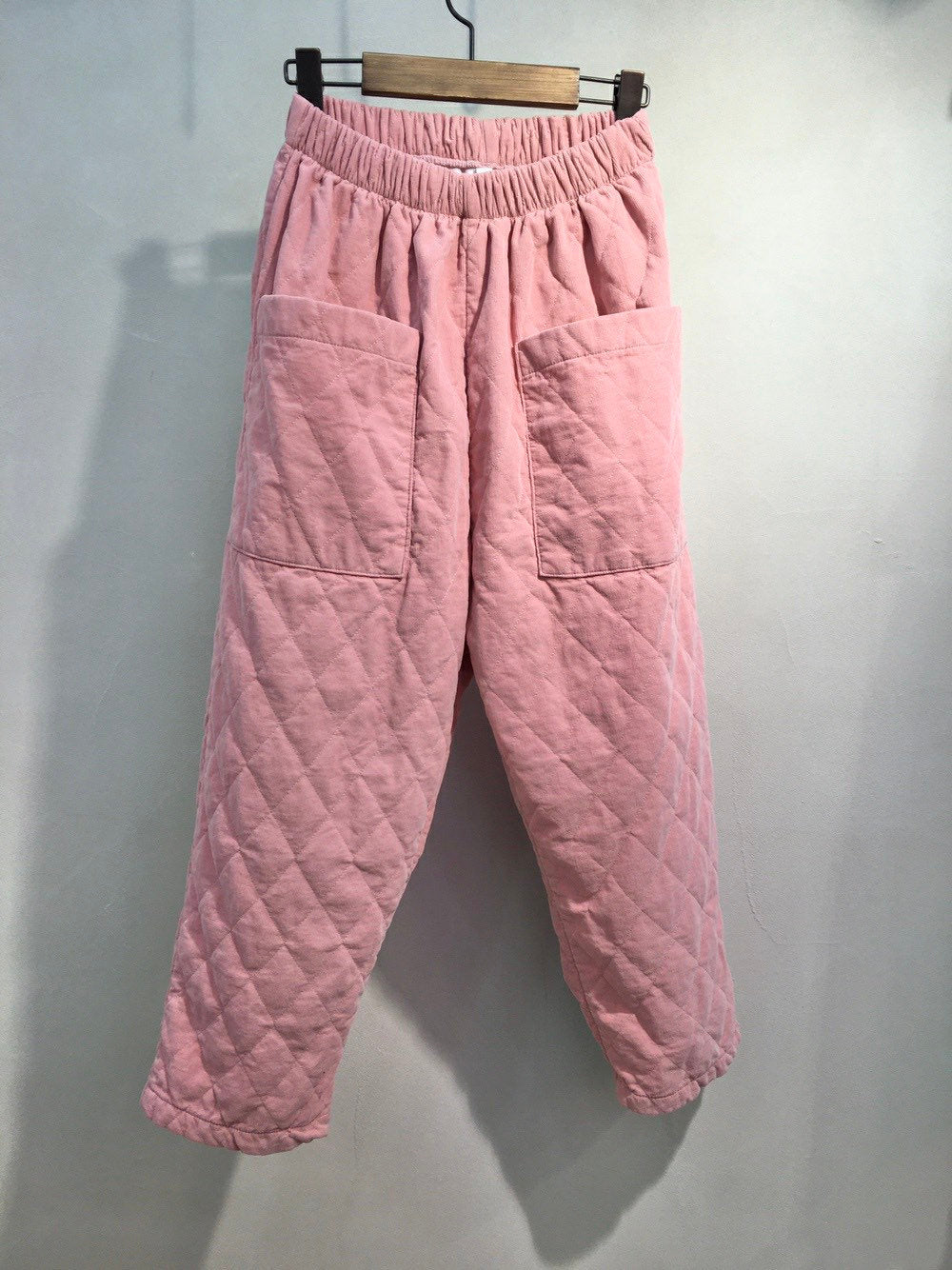 Quilted Cropped Baggy Pants: Comfy Cotton, Mid-Rise, Big Pockets