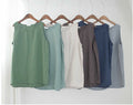 SUMMER SPECIAL 100% Rustic Linen Loose Fit Sleeveless Blouse