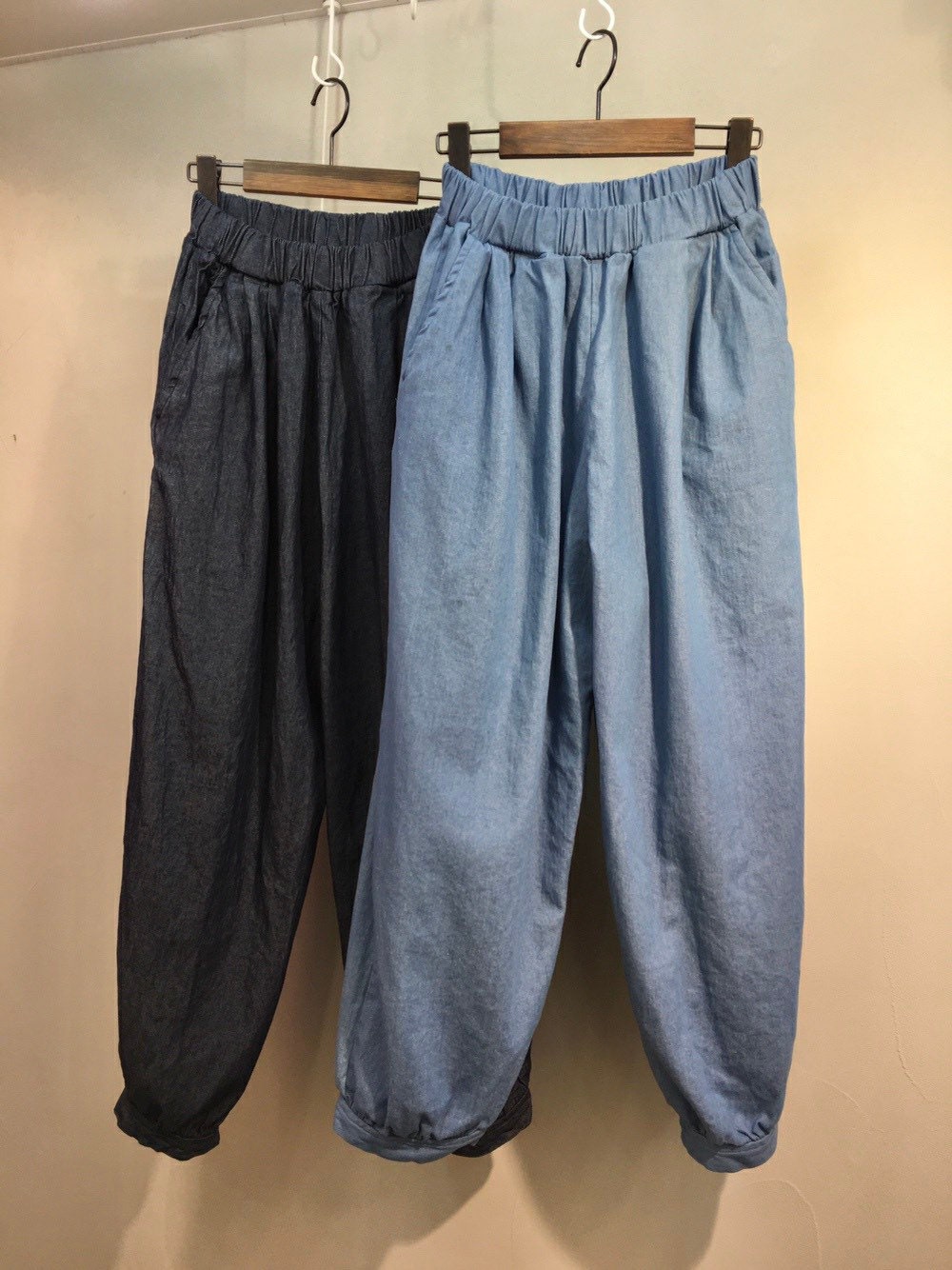 Light and Soft Denim High Rise Aladin Baggy Pants