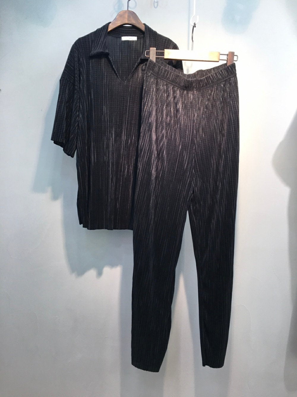 Women’s Pleated Two Pieces Lounge Set, Super light and cool fabric for Summer