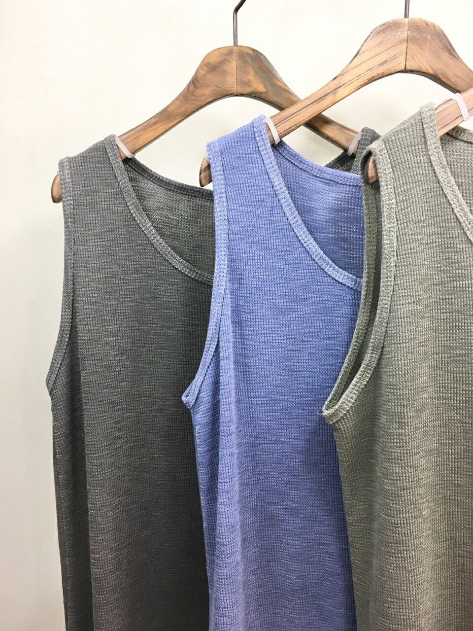 100% Cotton Waffle Knit Sleeveless Dress - Relaxed Fit Midi Tank Dress