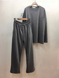 Organic Cotton Pigment Biowashing Top and Loose Fit Sweatpants Set