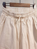 Cotton String Cropped Baggy Pants