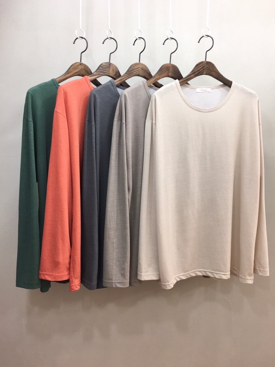 Minimalist Pigment-Dyed Long Sleeve T-Shirt | 100% Cotton Oversized Tee