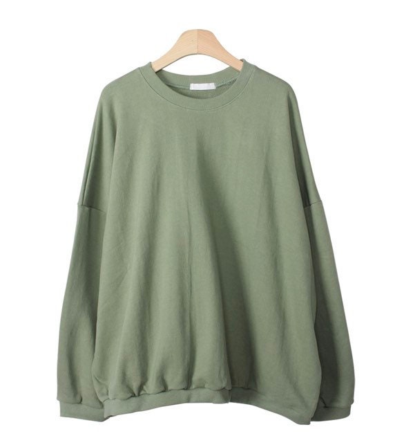 Women’s Loose fit Solid Simple Cotton Sweatshirts for Fall and Spring