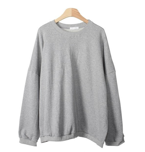 Women’s Loose fit Solid Simple Cotton Sweatshirts for Fall and Spring