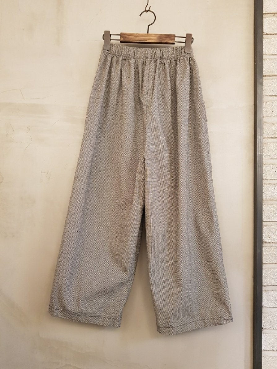 Linen Cotton Wide Leg Pants: Cropped Baggy Fit, Front Pockets, Summer Breeze