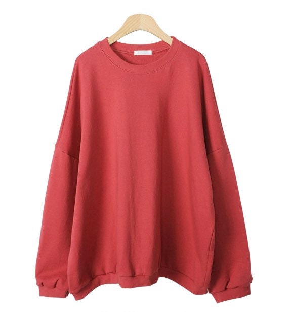 Women’s Loose fit Solid Simple Cotton Sweatshirts for Fall and Spring