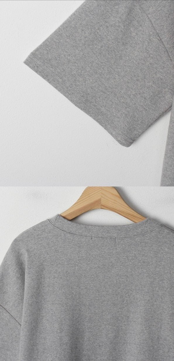 Fleece Cotton Oversized T-Shirts – White, Gray, Black