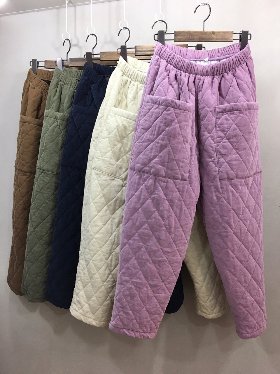 Quilted Thermal Joggers, Padded Winter Trousers, Cozi fit.