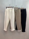 Ribbed Knit Loungewear Set: Mock Neck Top and Tapered Pants; Two Pieces Set