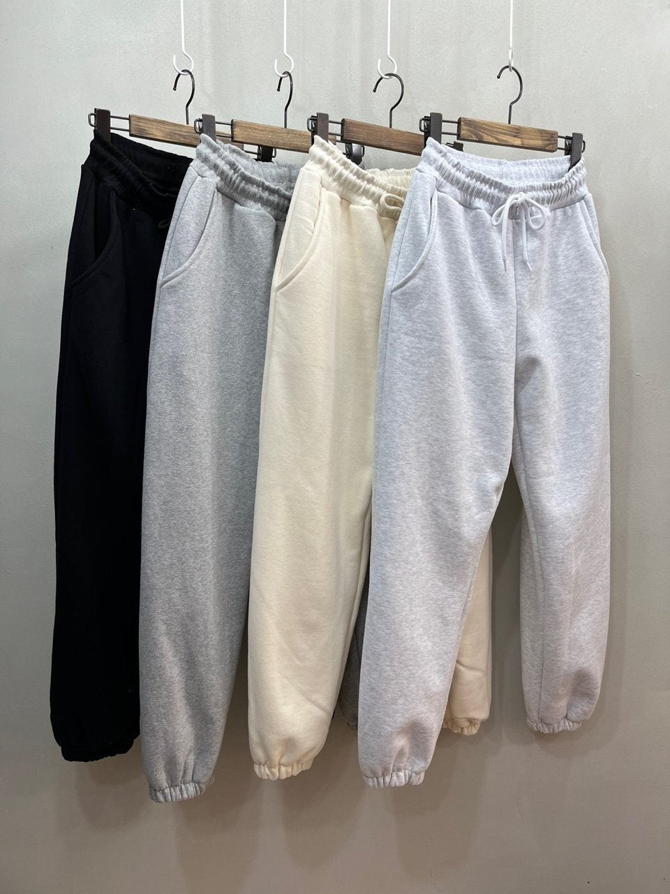 Soft Cotton Fleece Lining Walking Loose fit Jogger Sweatpants for Winter