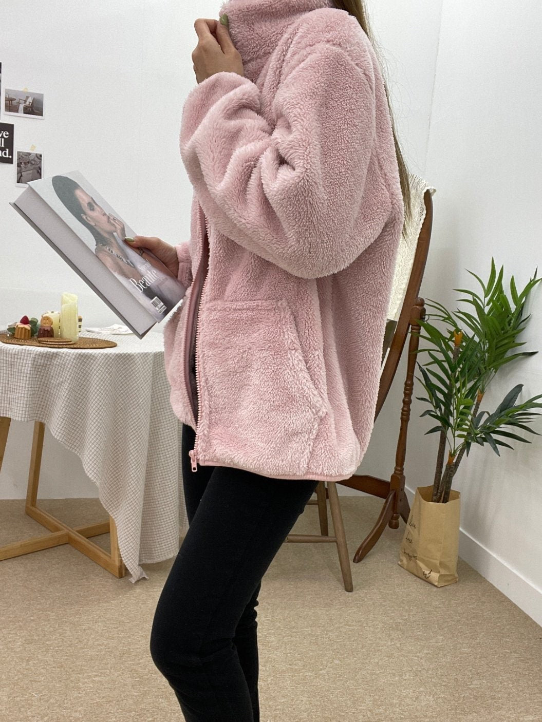 Women’s Light n Soft Fleece Zip up Daily Warm Jacket