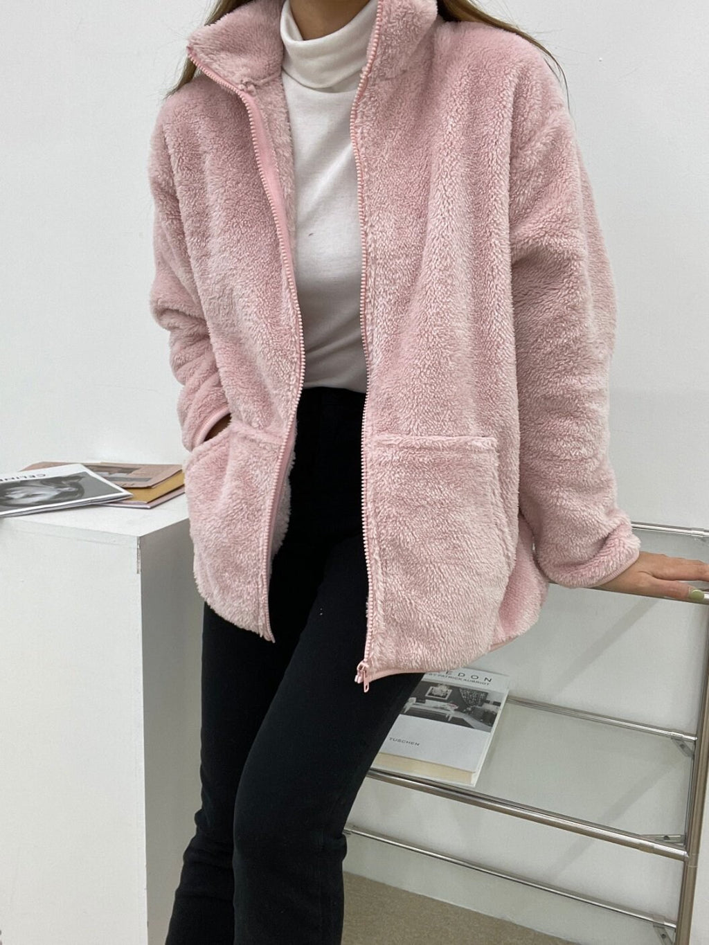 Women’s Light n Soft Fleece Zip up Daily Warm Jacket