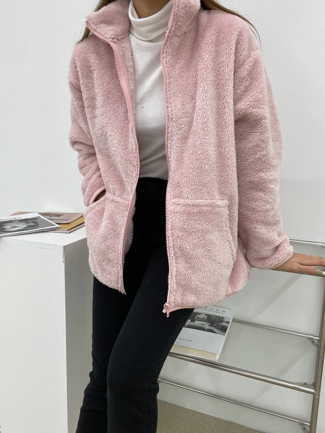 Women’s Light n Soft Fleece Zip up Daily Warm Jacket