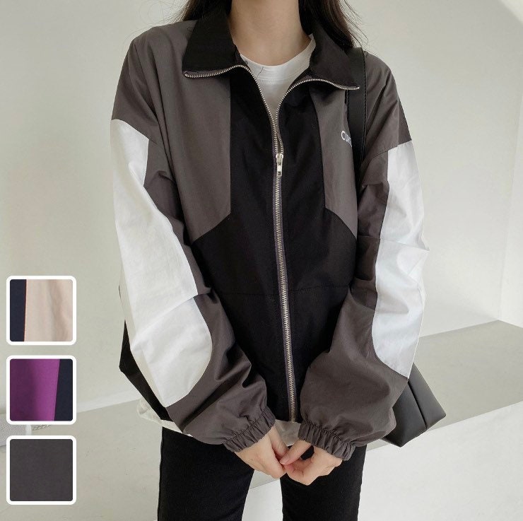 Women’s Overfit Cotton Colors Gym Active Zipup Jacket All Seasons