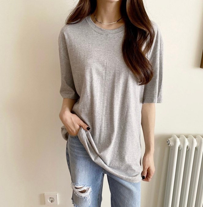 Women’s Basic Simple Thin Cotton Long T Shirts