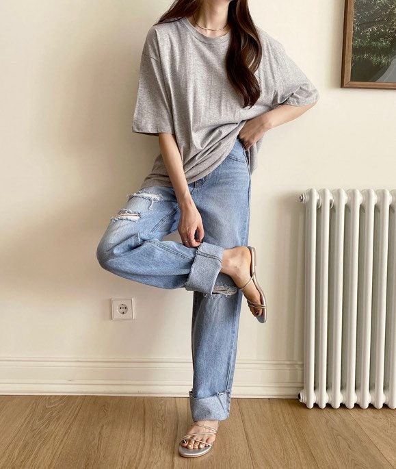 Women’s Basic Simple Thin Cotton Long T Shirts