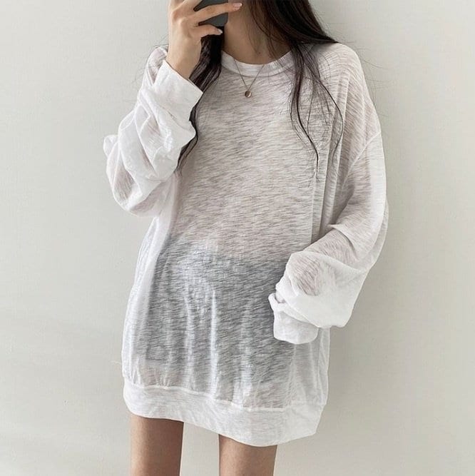 Summer Sheer Cotton Sweatshirts