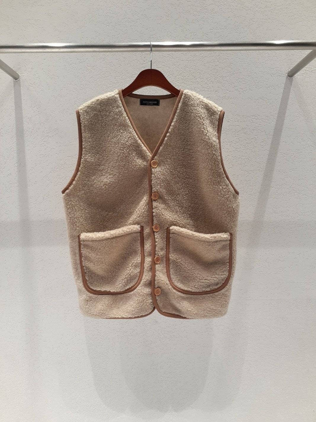 Dumble Fleece Vest: Warm Open Button Fall Winter Outerwear