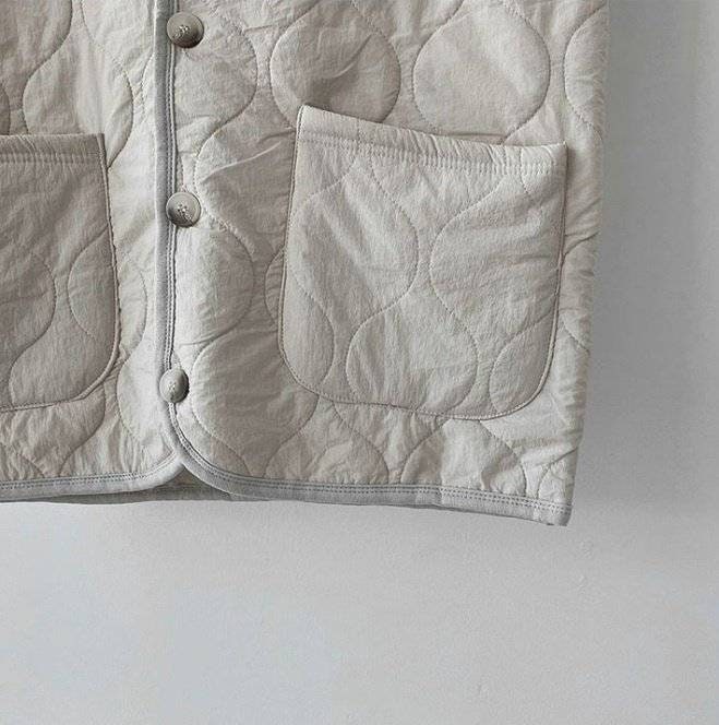 Quilted Dumble Warm Vest with Big Square Pockets for Winter